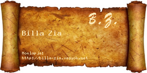 Billa Zia névjegykártya